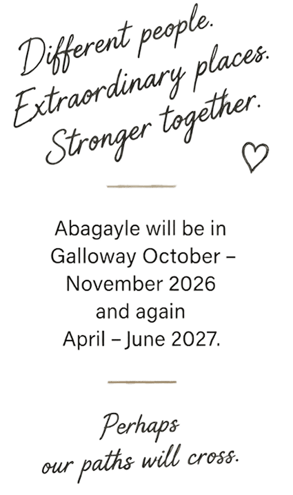 Text promoting connection and future events.